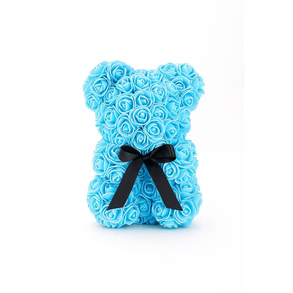 7.5 - Inch Rose Bear in Gift Box – Multiple Colors Available - Bloom Fleurs & Cadeaux