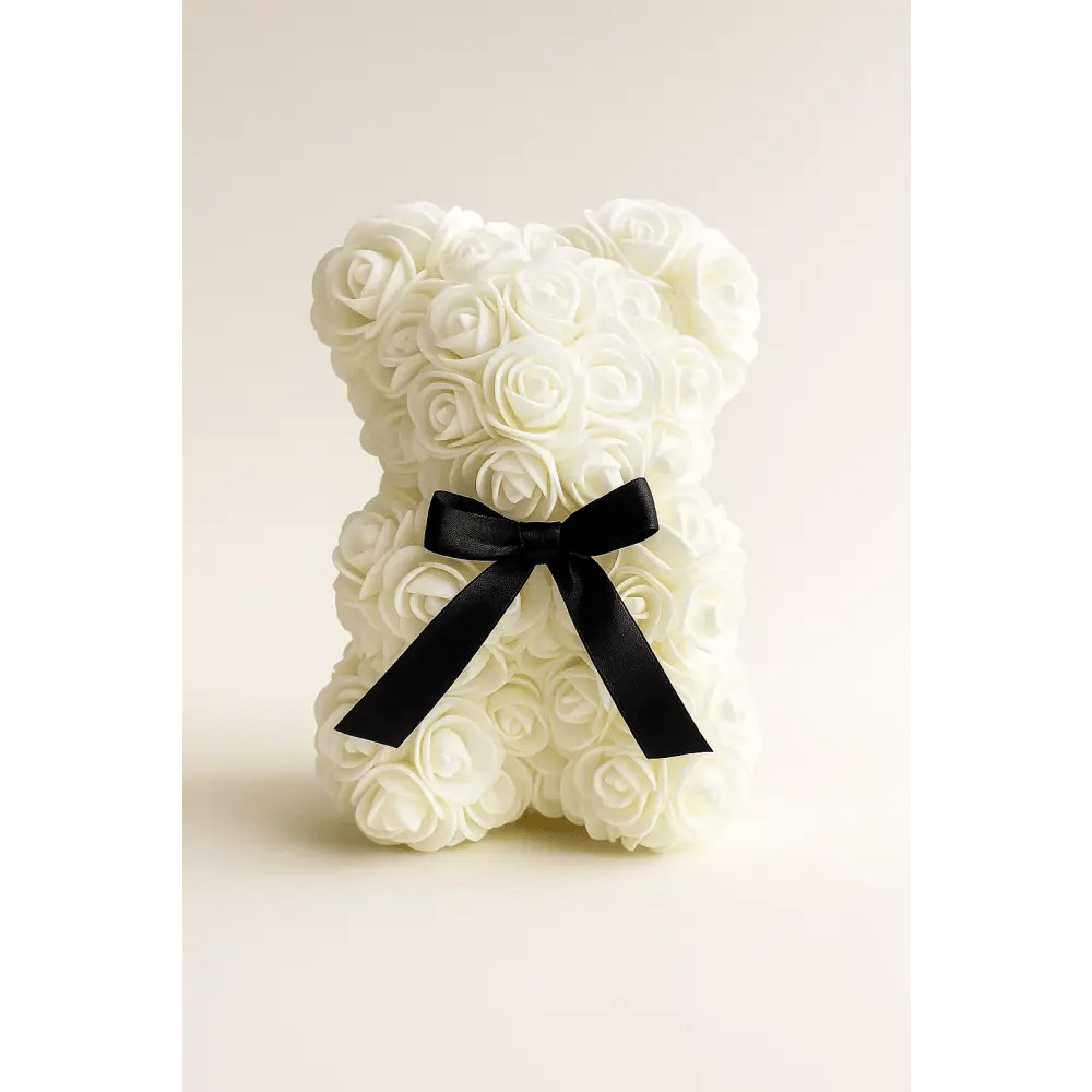 7.5 - Inch Rose Bear in Gift Box – Multiple Colors Available - Bloom Fleurs & Cadeaux