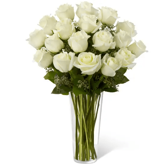Classic White Roses - Bloom Fleurs & Cadeaux