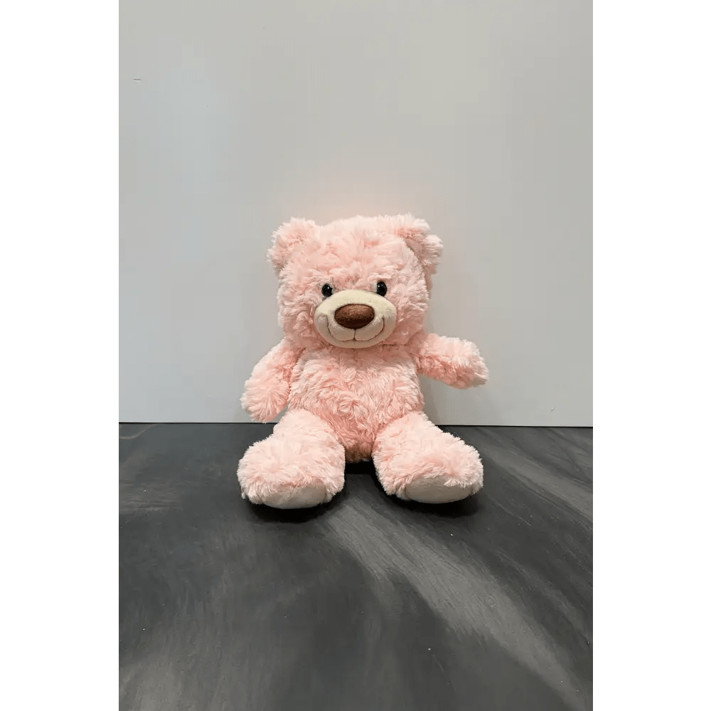 Medium Heart Teddy Bear – Beige, Brown & Pink - Bloom Fleurs & Cadeaux