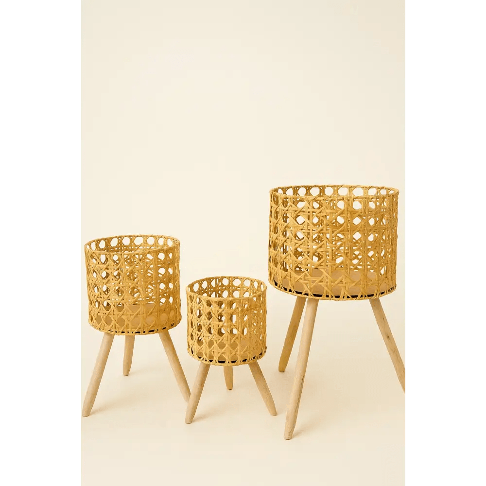 Natural Woven Plant Stands - Bloom Fleurs & Cadeaux