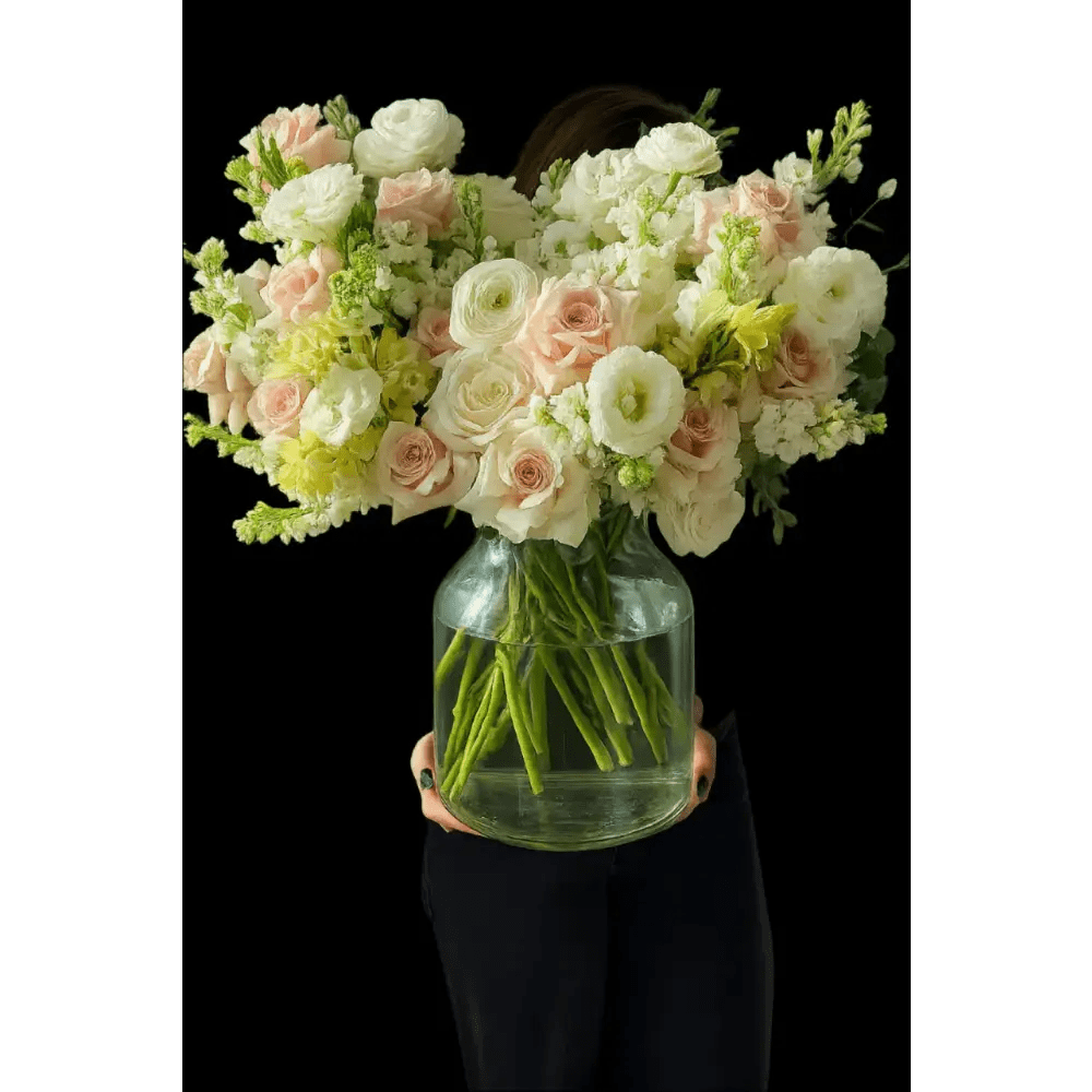 Signature Custom Vase Arrangement – Pastel Edition - Bloom Fleurs & Cadeaux