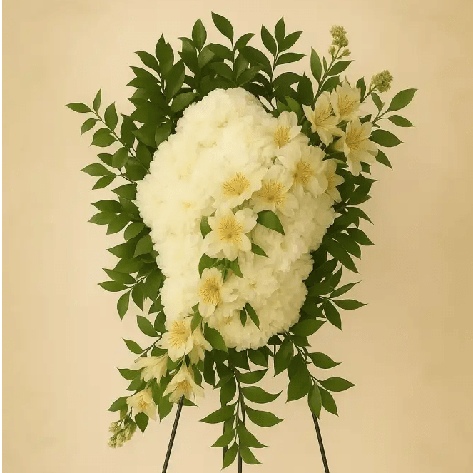 White Standing Sympathy Spray 09 - Bloom Fleurs & Cadeaux