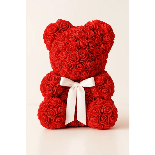 14 - Inch Rose Bear - Bloom Fleurs & Cadeaux