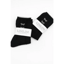 Black Ankle Socks with Silver Bow - Bloom Fleurs & Cadeaux