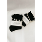 Black Socks with Scattered Pearl Embellishment - Bloom Fleurs & Cadeaux