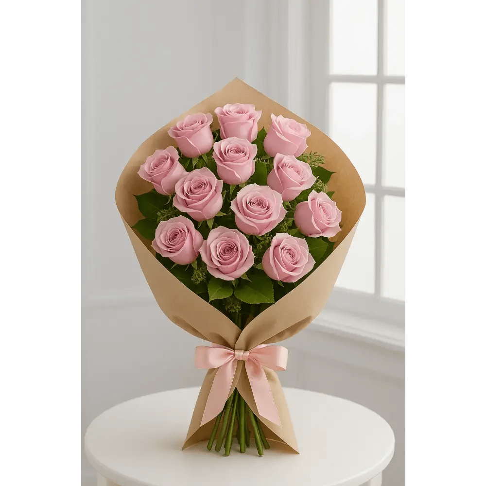 Blushing Pink Roses - Bloom Fleurs & Cadeaux