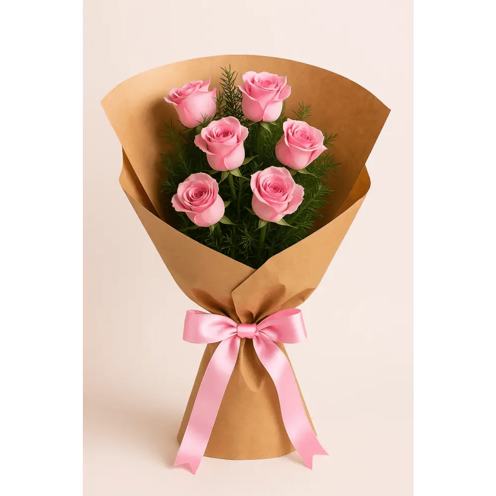 Blushing Pink Roses - Bloom Fleurs & Cadeaux