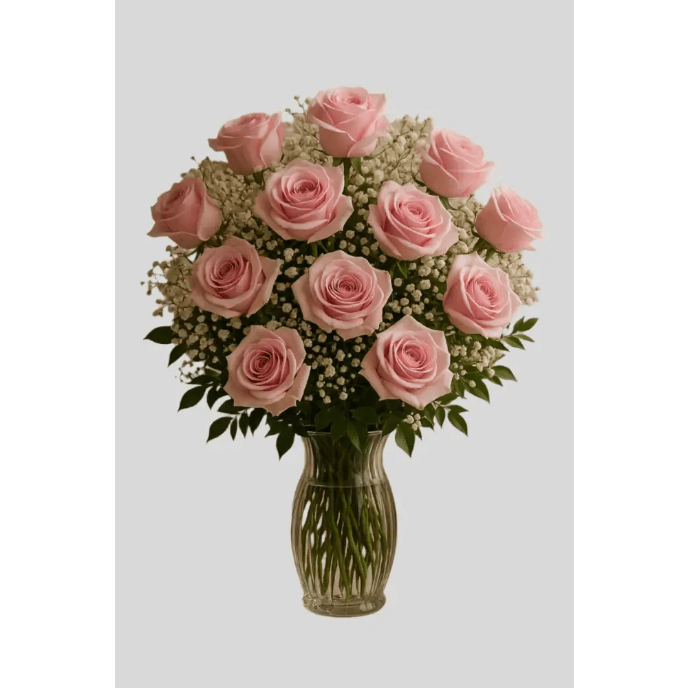 Blushing Pink Roses - Bloom Fleurs & Cadeaux