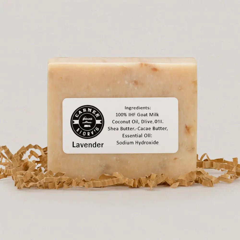 Handcrafted Goat Milk Soap – Lavender, Patchouli, & Lemon Basil (Made in PEI) - Bloom Fleurs & Cadeaux