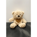 Medium Heart Teddy Bear – Beige, Brown & Pink - Bloom Fleurs & Cadeaux