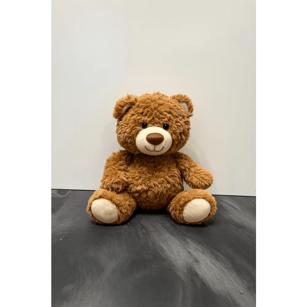 Medium Heart Teddy Bear – Beige, Brown & Pink - Bloom Fleurs & Cadeaux