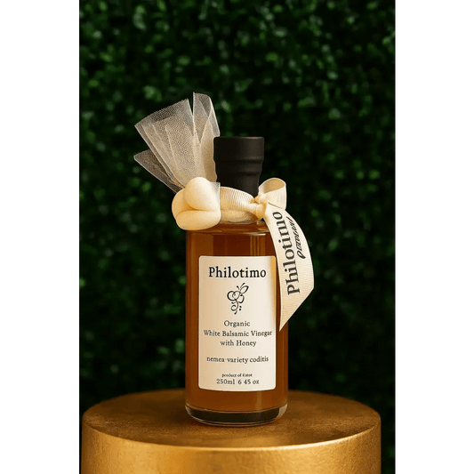 Philotimo Organic White Balsamic Vinegar with Honey - Bloom Fleurs & Cadeaux