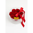 Red Preserved Rose Round Box – 8 Roses - Bloom Fleurs & Cadeaux