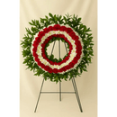 Red & White Sympathy Wreath 02 - Bloom Fleurs & Cadeaux