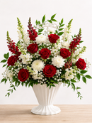 Red & White Sympathy Basket #23