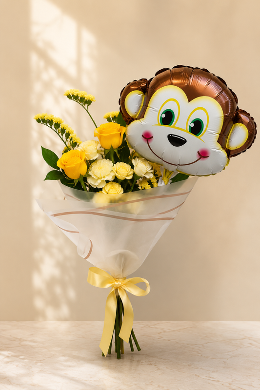 Designer's Choice Bouquet with Balloon