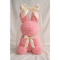 Rose Bunny with Ivory Bows – 17" - Bloom Fleurs & Cadeaux