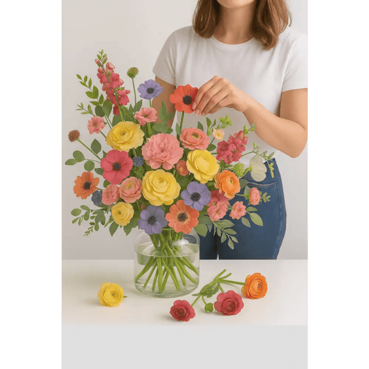 Signature Custom Vase Arrangement – colorful Edition - Bloom Fleurs & Cadeaux