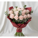 Valentine’s Day Pink Rose Bouquet - 6 pink roses