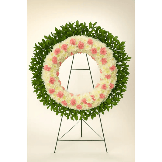 White Classic Sympathy Wreath 11 - Bloom Fleurs & Cadeaux