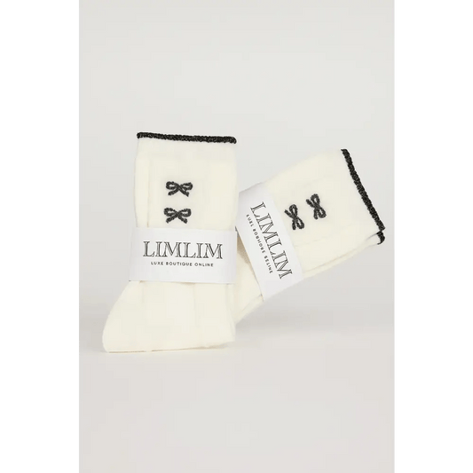 White Luxe Bow Socks – by LIMLIM - Bloom Fleurs & Cadeaux