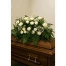 White Rose Casket Spray 10 - Bloom Fleurs & Cadeaux