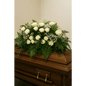 White Rose Casket Spray 10 - Bloom Fleurs & Cadeaux