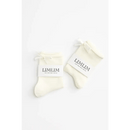 White Satin Bow Socks with Pearl Detail - Bloom Fleurs & Cadeaux