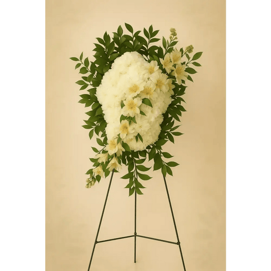 White Standing Sympathy Spray 09 - Bloom Fleurs & Cadeaux