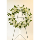 White Sympathy Wreath 01 - Bloom Fleurs & Cadeaux